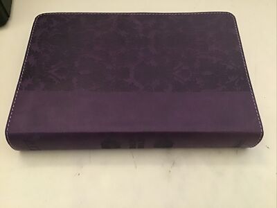 KJV Large Print Personal Reference Bible Purple LeatherTouch Imitation Leather-image