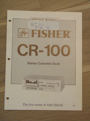 Fisher CR-100 Service Manual Stereo Cassette Deck-image