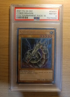 2021 Yu-Gi-Oh! Cyber Dragon | OP16-EN001 | Ultimate Rare | Graded PSA 8 | NM-MT-image