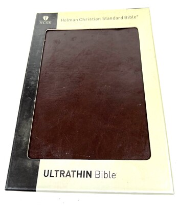 HCSB Ultrathin Reference Bible, Brown Simulated Leather With Box-image