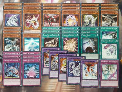 Yugioh Tournament Ready To Play Cyber Dragon Deck 45 Cards End Co *Hot* + Bonus!-image
