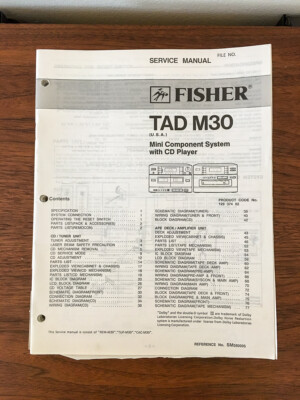 Fisher TAD-M30 Stereo Service Manual *Original*-image
