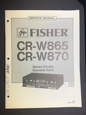 Fisher CR-W865 CR-W870 Service Manual Stereo Double Cassette Deck Original-image