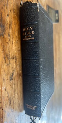 Vintage Holy Bible Ready References Missionary Edition LDS Mormon Leather Cover-image
