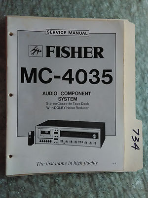 Fisher MC-4035 service manual original repair book stereo receiver dolby tape-image