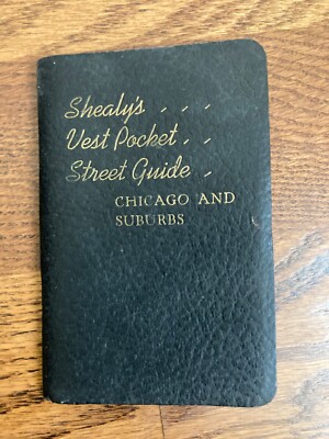 Vintage Shealy’s Vest Pocket Chicago & Suburbs Street Guide & CTA Fold Out Map-image