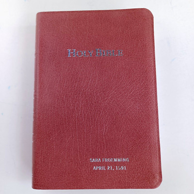 ROYAL Reference Bible 1983 Bonded Leather Dusty Rose Silver Gilt 745DR in Box-image