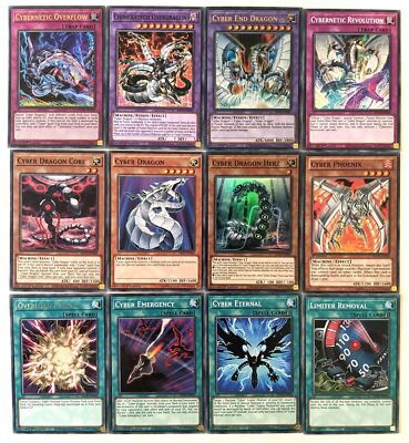 YuGiOh 12 Card Cyber Dragon and Related Card Set/Lot-image