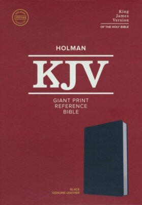 KJV Giant Print Reference Bible, Black Genuine Leather -image