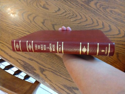 Thru The Bible Radio NKJV 1982 Reference Bible J Vernon McGee Genuine Leather-image