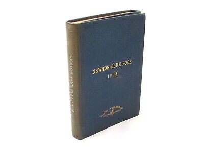 1908 Newton Blue Book Massachusetts History Social Register Rebound in Leather-image