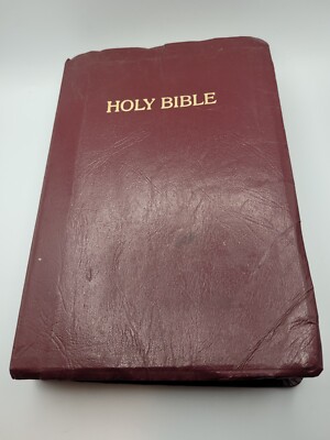 VTG 1994 Bible King James, Giant Print, Center Column, Red Letter Ed, Leather-image