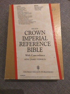 KJV Crown Imperial Reference Bible 585B Nelson Publisher Leather-image