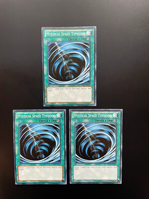 Yugioh Mystical Space Typhoon SDCR-EN026 Common Unlimited Edition LP X3-image