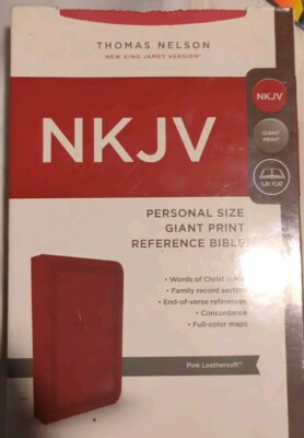 NKJV Bible Giant Print Pink Leathersoft - Imitation Leather - GOOD-image