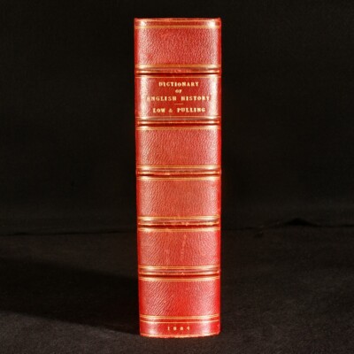 1884 The Dictionary of English History Sidney J Low F S Pulling Half Morocco-image
