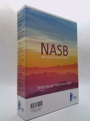 NASB Wide Margin Reference Bible, Black, Genuine Leather, 2020 text-image
