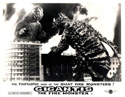 Gigantis Original Lobby Card 1959 Godzilla Raids Again Japanese Monster Movie -image