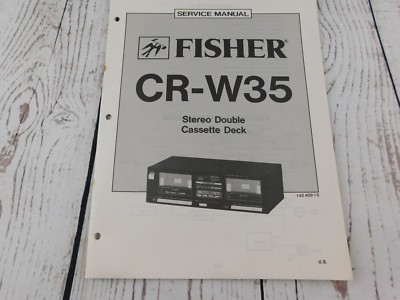 FISHER CR-W35 Stereo Double Cassette Deck SERVICE MANUAL w/wiring diagram-image