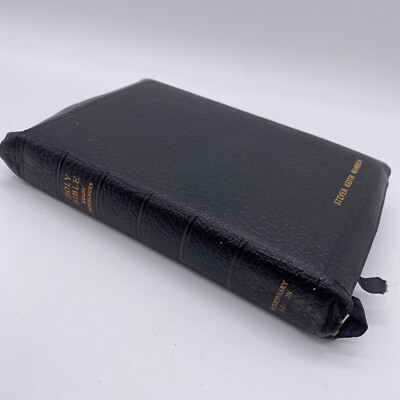 Holy Bible Ready References Missionary Edition LDS Mormon Leather Cover Vintage-image