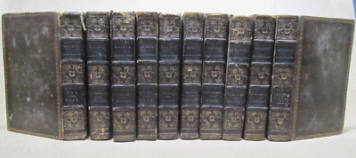 Select Biography, the Lives of Eminent Men 10 leather volumes c. 1821-image
