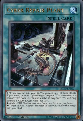 1st ed Cyber Repair Plant ultra rare LEDD-ENB12 Yugioh-image