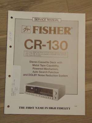 Fisher CR-130 Service Manual Stereo Cassette Deck-image
