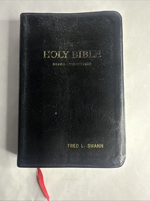 Holy Bible KJV Reference Edition 1972 Nelson 686 Red Letter Genuine Leather-image