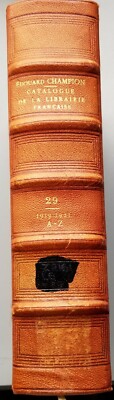 Catalogue General De La Librairie Francaise 1919-1921 A-Z-image
