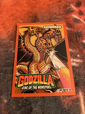 1994 Trendmasters Godzilla King Ghidorah Trading Card Vintage Rare-image