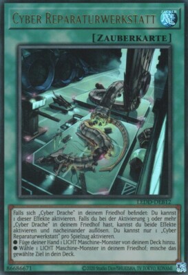 yugioh 1x cyber repair shop LEDD-DEB12 ULTRA RARE 2 EDITION GERMAN-image
