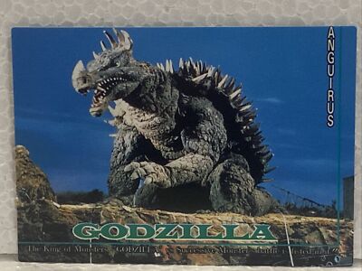 GODZILLA - Trading Card #43 - ANGUIRUS - 1995 Amada RARE -Character Introduction-image