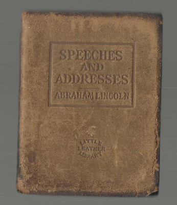 Little Leather Library 1916 real old Speeches/Addresses Abraham Lincoln 1st Ed-image
