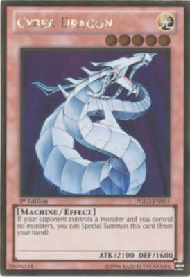Yugioh-Cyber Dragon-Gold Rare-UNL-PGLD EN053 (NM)-image