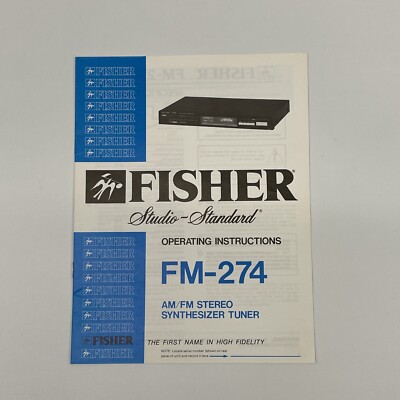 Fisher MT-750 AM/FM Stereo Synthesizer Tuner Operating Manual-image