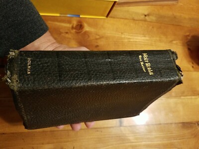 Holman KJV Genuine Leather 1942 Red Letter Bible Classic Look With References -image
