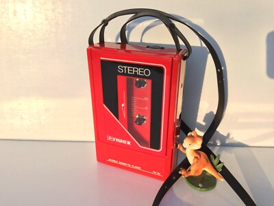 Fisher PH 64 Cassette Player Walkman Kassettenspieler color Red cherry-image