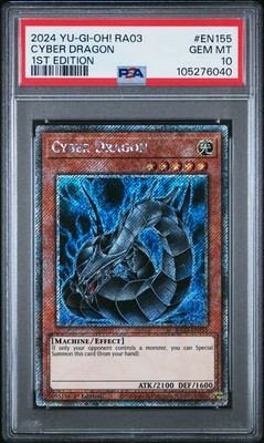2024 YU-GI-OH! RA03-QUARTER CENTURY BONANZA 1ST ED #EN155 CYBER DRAGON PSA 10-image