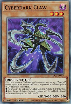 YuGiOh Cyberdark Claw SDCS-EN017 Common 1st Edition-image
