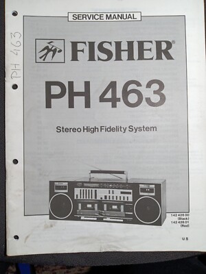 Fisher PH-463 Service Manual Stereo High Fidelity System Original-image