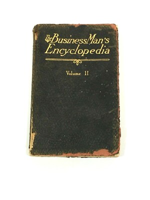 RARE Vintage Antique 1905 The BusinessMan's Encyclopedia Volume 2 Leather Bound -image