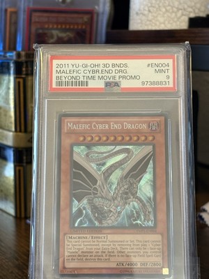 2011 Yu-Gi-Oh! Malefic Cyber End Dragon EN004 Beyond Time Movie Promo PSA 9-image