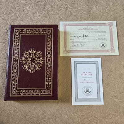 The Music of Silence, Andrea Bocelli, SIGNED Limited 1st Edition, Easton Press-image