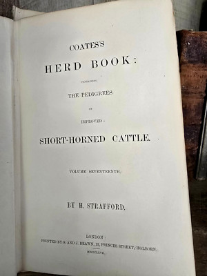 1867 Coates's Herd Book Containing the Pedigrees of Improved Short-Horned Cattle-image