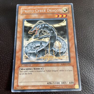 Yugioh Proto-Cyber Dragon SOI-EN010 Ultimate Rare 1st Edition LP-image