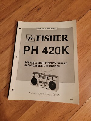 Fisher PH 420K Boombox Stereo Service Manual repair-image