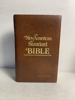 New American Standard Bible Holman Study Edition Red Padded Faux Leather HC 1976-image