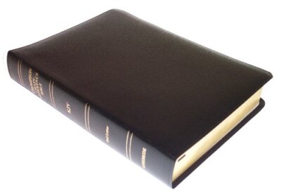 KJV - BLACK BONDED LEATHER - REGULAR SIZE - INDEXED - By Kirkbride Bible-image