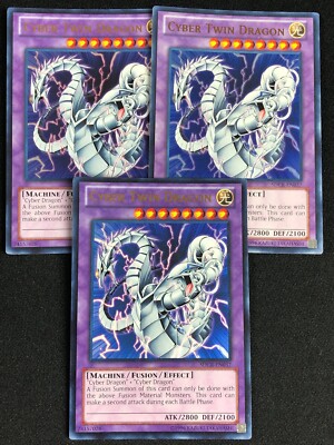YUGIOH CYBER TWIN DRAGON SDCR-EN037 ULTRA X3 NM-image