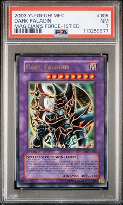2003 YU-GI-OH! MFC-105 Dark Paladin Magician's Force- 1st Edition NM PSA 7-image